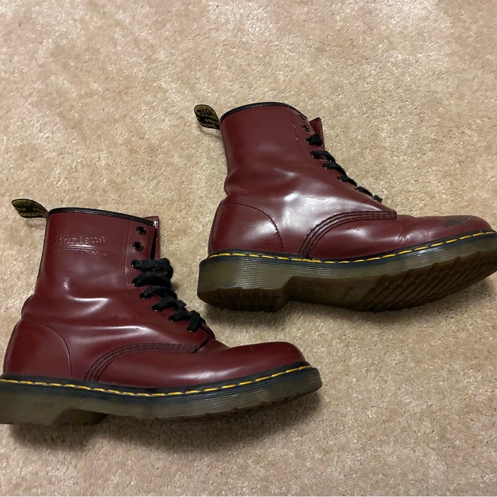Dr. Martens 1460 Cherry Red Smooth Leather Boots